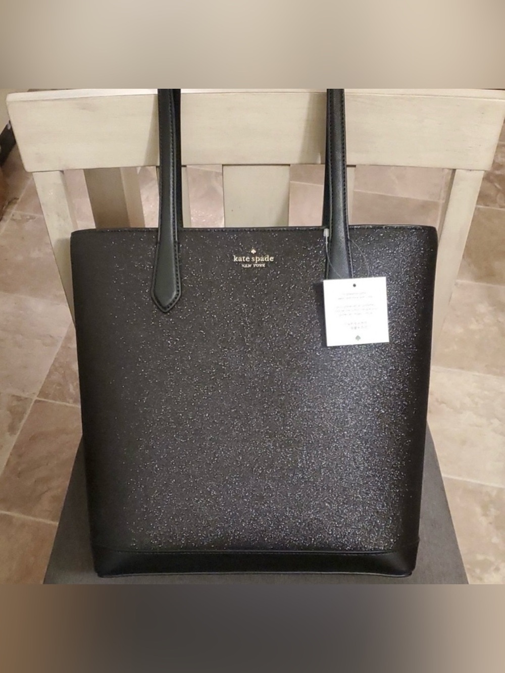 Kate Spade Black Tinsel Tote